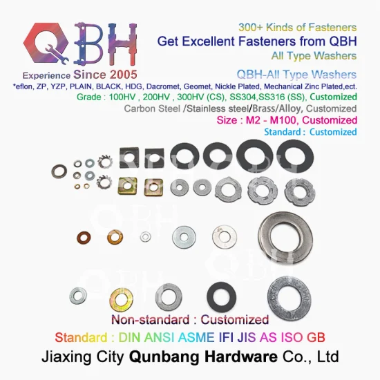 Qbh OEM ODM DIN125 平ワッシャー 銅真鍮 DIN 125 リン青銅